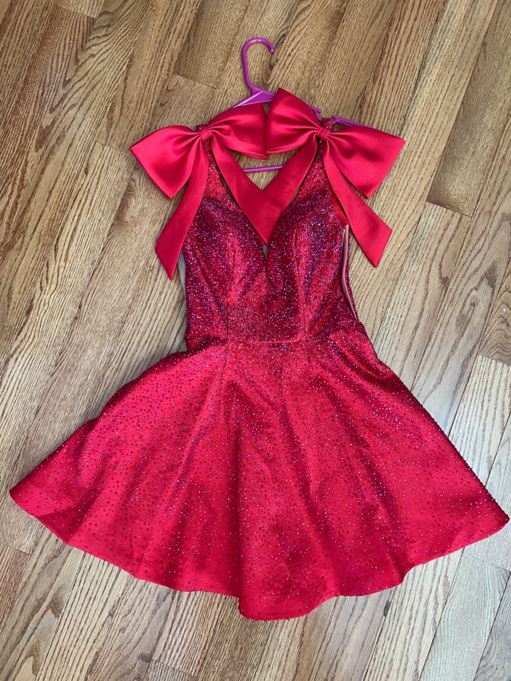 Sherri Hill women’s red bow cocktail size 0